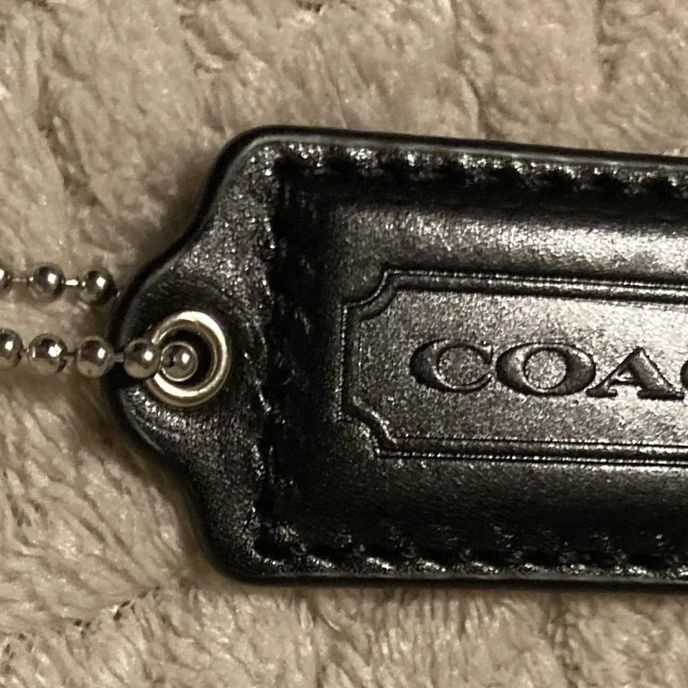 Coach Tan/Black Leather Trim C Signature Jaguar Shoulder Bag Excellent - Picture 4 of 10